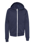BELLA + CANVAS Youth Sponge Fleece Full-Zip Hoodie Sweatshirt 3739Y