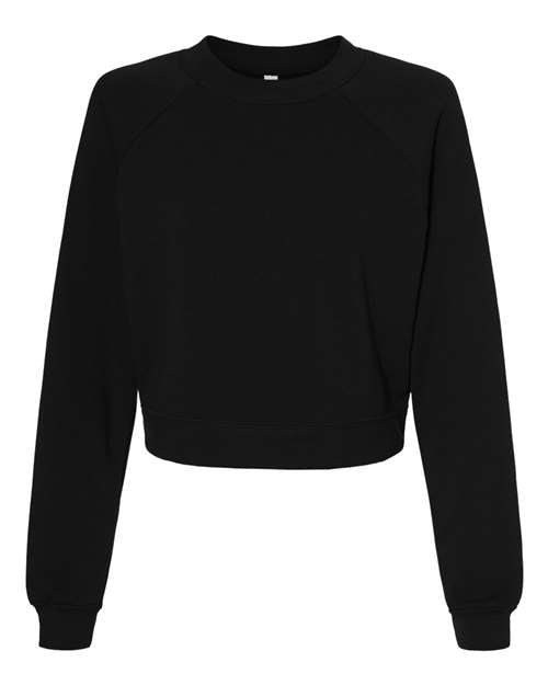 BELLA + CANVAS Women's Crop Raglan Crewneck Sweatshirt 7505