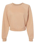 BELLA + CANVAS Women's Crop Raglan Crewneck Sweatshirt 7505