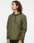 Independent Trading Co. Unisex Lightweight Quarter-Zip Windbreaker Pullover Jacket EXP54LWP