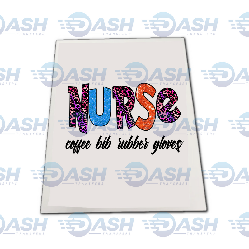 Nurse Coffee Bib Rubber Gloves