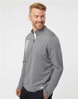 Adidas Men's 3-Stripes Double-Knit Quarter-Zip Pullover A482