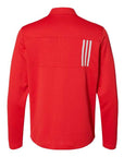 Adidas Men's 3-Stripes Double-Knit Quarter-Zip Pullover A482