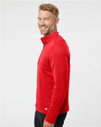 Adidas Men's 3-Stripes Double-Knit Quarter-Zip Pullover A482