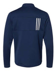 Adidas Men's 3-Stripes Double-Knit Quarter-Zip Pullover A482