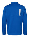 Adidas Men's 3-Stripes Double-Knit Quarter-Zip Pullover A482