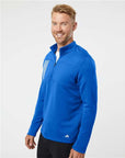 Adidas Men's 3-Stripes Double-Knit Quarter-Zip Pullover A482