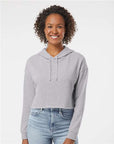Independent Trading Co. Women’s Lightweight Crop Hooded Sweatshirt AFX64CRP
