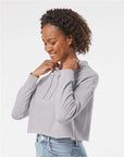 Independent Trading Co. Women’s Lightweight Crop Hooded Sweatshirt AFX64CRP