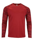 Paragon Unisex Cayman Performance Camo Colorblocked Long Sleeve T-Shirt 216