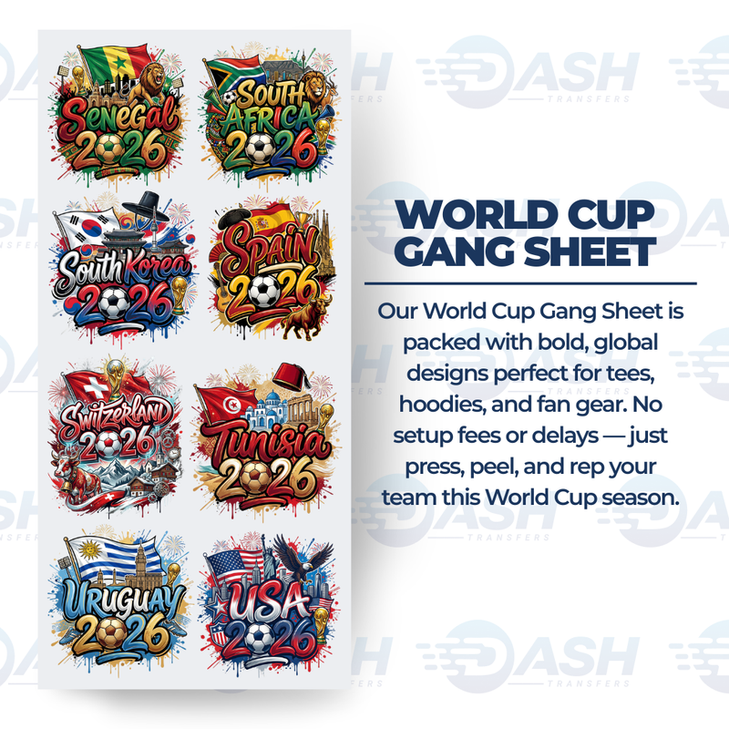22x48 Inches World Cup Gang sheet