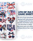 22x48 Inches 4th of July Gang sheet