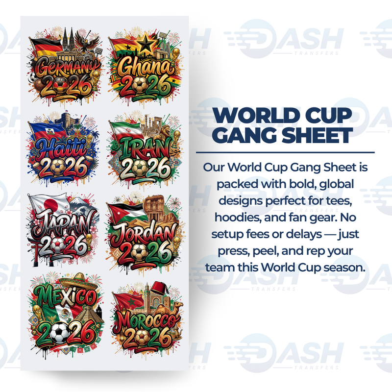 22x48 Inches World Cup Gang sheet