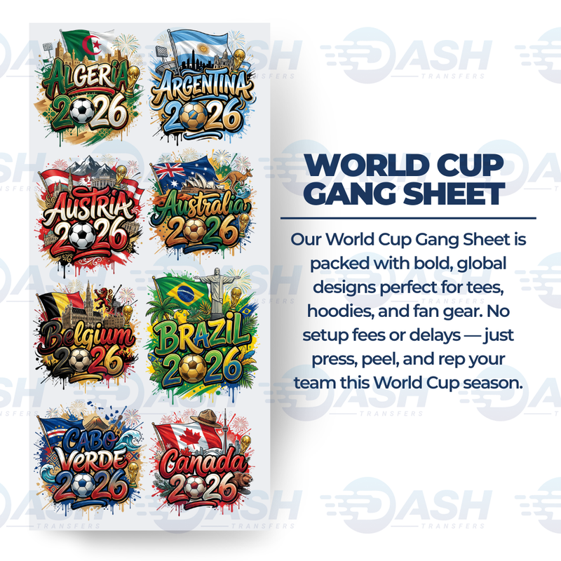 22x48 Inches World Cup Gang sheet