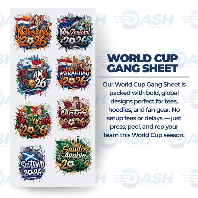 22x48 Inches World Cup Gang sheet