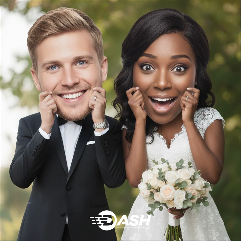 Bride & Groom Big-Head Cutout