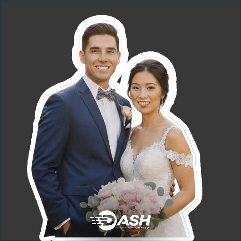 Waist-Up Wedding Cut-Out