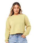 BELLA + CANVAS Women's Crop Raglan Crewneck Sweatshirt 7505