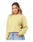 BELLA + CANVAS Women's Crop Raglan Crewneck Sweatshirt 7505