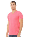 BELLA + CANVAS Unisex Heather CVC V-Neck Tee 3005CVC