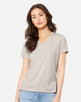 BELLA + CANVAS Women's Relaxed Heather CVC V-Neck Tee 6405CVC