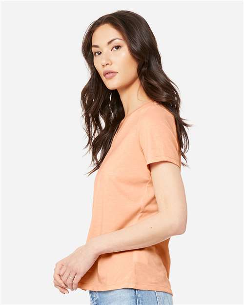 BELLA + CANVAS Women's Relaxed Heather CVC V-Neck Tee 6405CVC