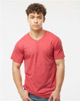 Tultex Men's Poly-Rich V-Neck T-Shirt 207