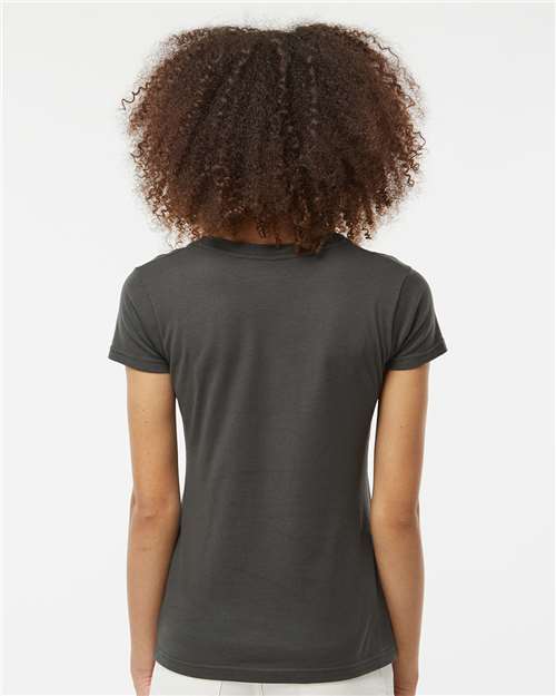 Tultex Women's Fine Jersey V-Neck T-Shirt 214