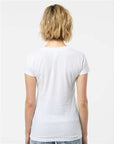 Tultex Women's Fine Jersey V-Neck T-Shirt 214