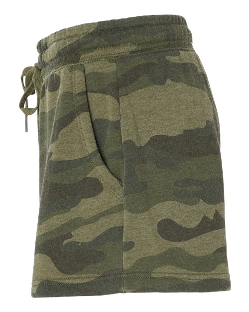 Independent Trading Co. Women’s Lightweight California Wave Wash Fleece Shorts PRM20SRT