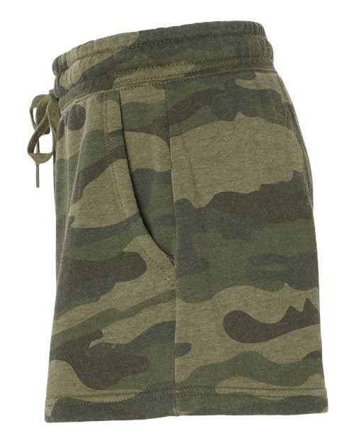 Independent Trading Co. Women’s Lightweight California Wave Wash Fleece Shorts PRM20SRT