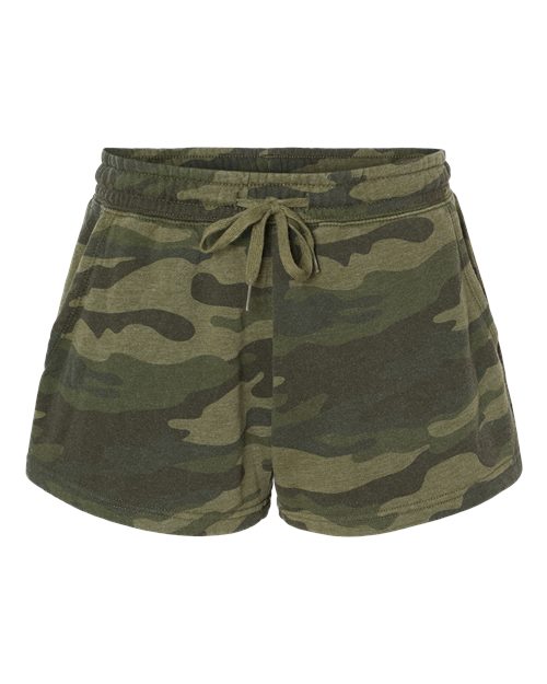 Independent Trading Co. Women’s Lightweight California Wave Wash Fleece Shorts PRM20SRT