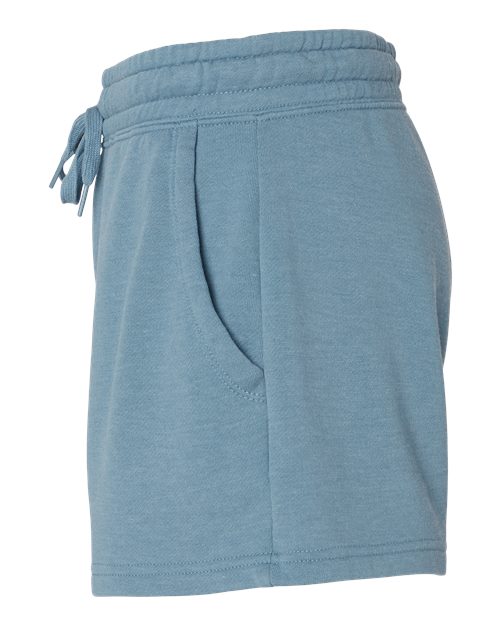 Independent Trading Co. Women’s Lightweight California Wave Wash Fleece Shorts PRM20SRT