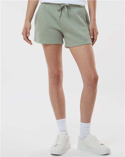 Independent Trading Co. Women’s Lightweight California Wave Wash Fleece Shorts PRM20SRT