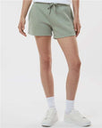 Independent Trading Co. Women’s Lightweight California Wave Wash Fleece Shorts PRM20SRT