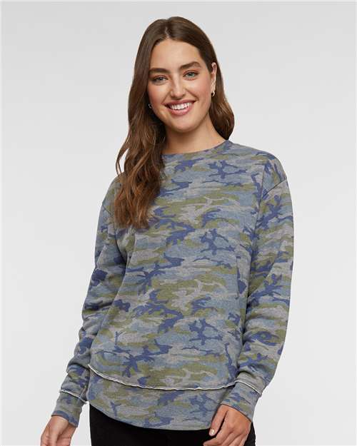 LAT Women's Weekend Fleece Crewneck Sweatshirt 3525