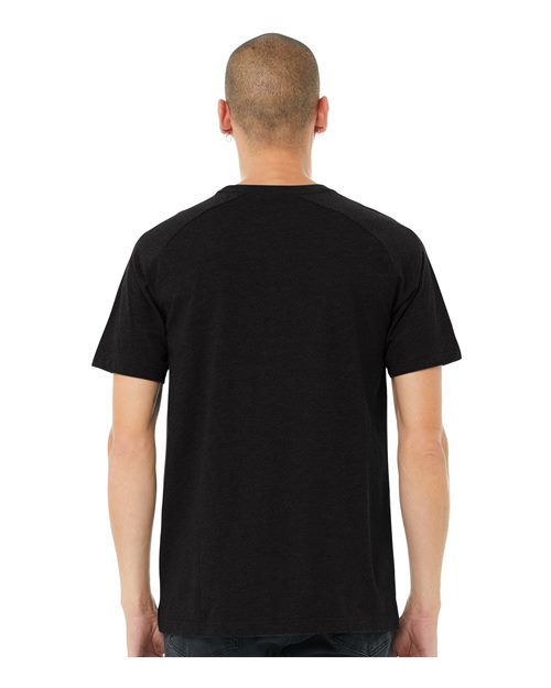 BELLA + CANVAS Men's Heather CVC Raglan Tee 3201