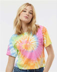 Colortone Women's Tie-Dyed Crop T-Shirt 1050