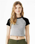 BELLA + CANVAS Women's Micro Rib Raglan Baby Tee 1201