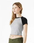 BELLA + CANVAS Women's Micro Rib Raglan Baby Tee 1201
