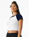 BELLA + CANVAS Women's Micro Rib Raglan Baby Tee 1201