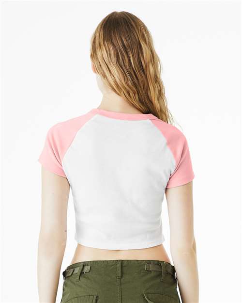 BELLA + CANVAS Women's Micro Rib Raglan Baby Tee 1201