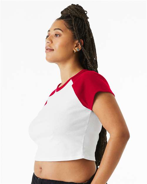 BELLA + CANVAS Women's Micro Rib Raglan Baby Tee 1201