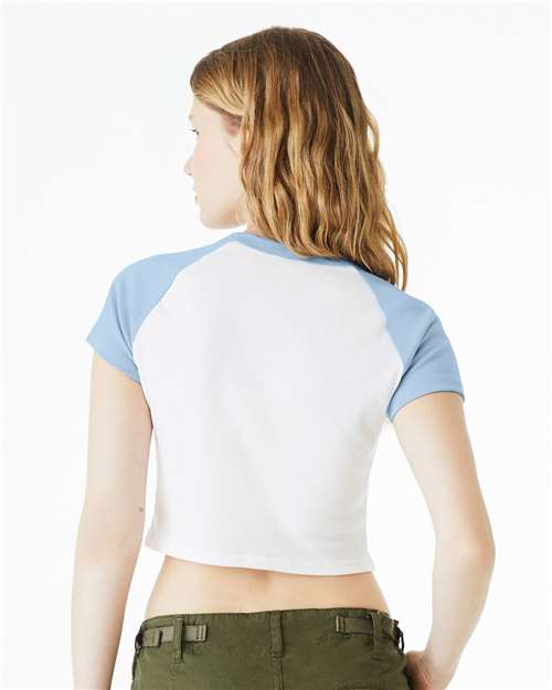 BELLA + CANVAS Women's Micro Rib Raglan Baby Tee 1201
