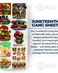 22x48 Inches Juneteenth Gang sheet