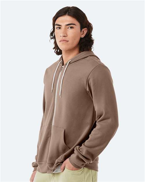 BELLA + CANVAS Unisex Sponge Fleece Full-Zip Hoodie Sweatshirt 3739