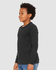 BELLA + CANVAS Youth Heather CVC Long Sleeve Tee 3501YCVC
