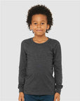BELLA + CANVAS Youth Heather CVC Long Sleeve Tee 3501YCVC