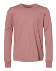 BELLA + CANVAS Youth Heather CVC Long Sleeve Tee 3501YCVC