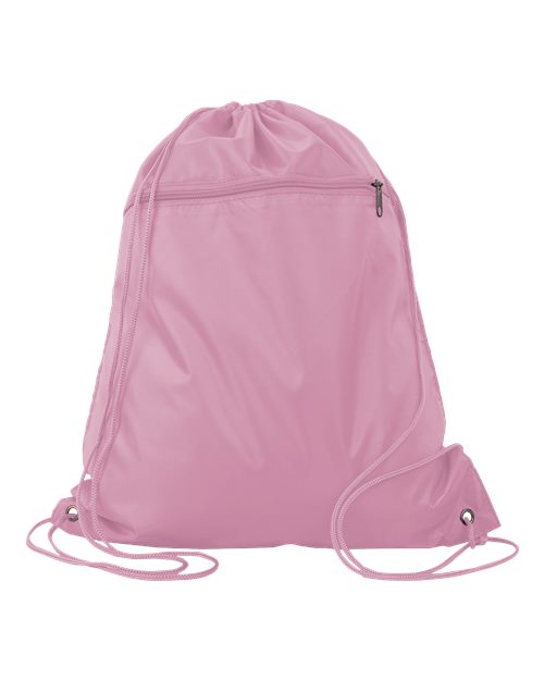 Q-Tees Polyester Drawstring Backpack Q135200
